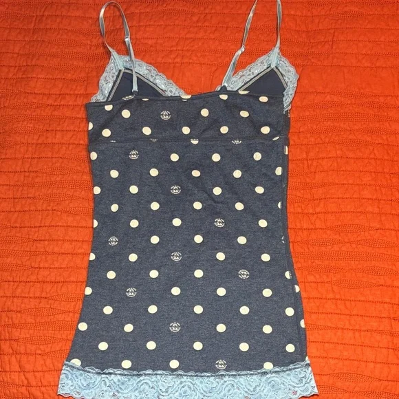 PINK VS Polka Dot Lace Trim Cami Top - Picture 3 of 5